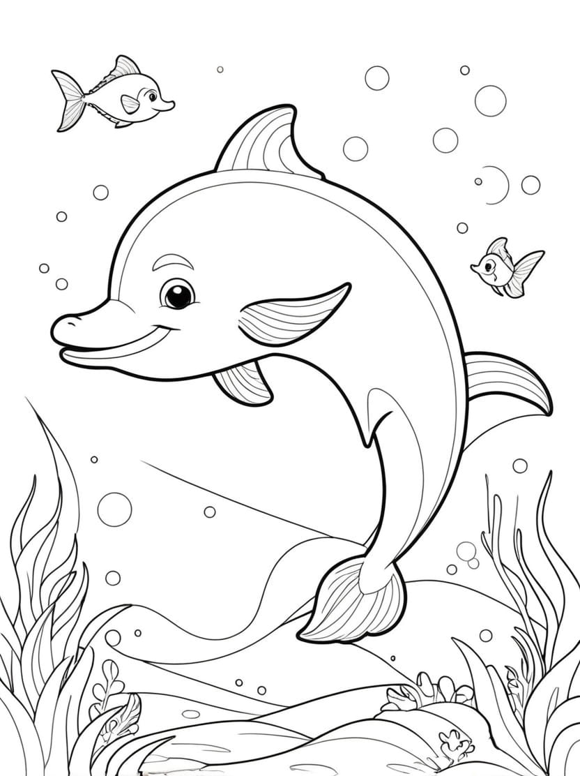 Coloriagedauphin Adorable