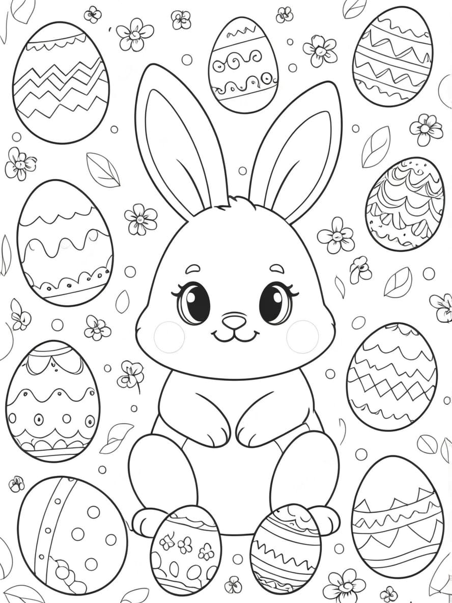 Lapin Coloriage Paques A Imprimer Gratuit