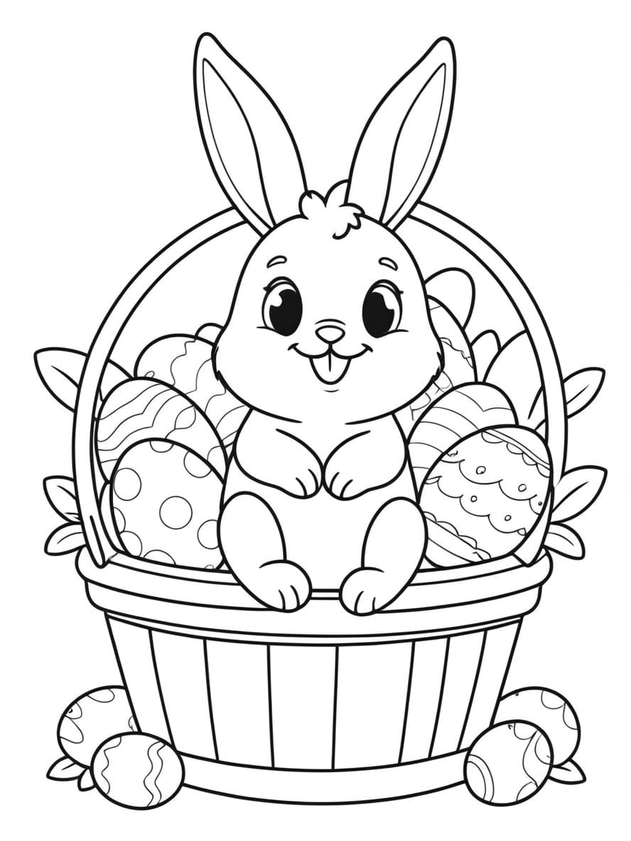 Lapin Coloriage Paques Artistique Gratuit