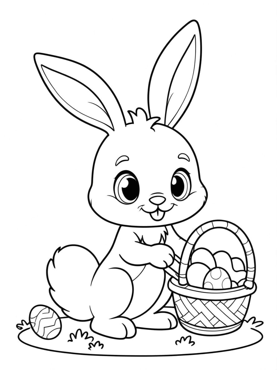 Lapin Coloriage Paques Creatif