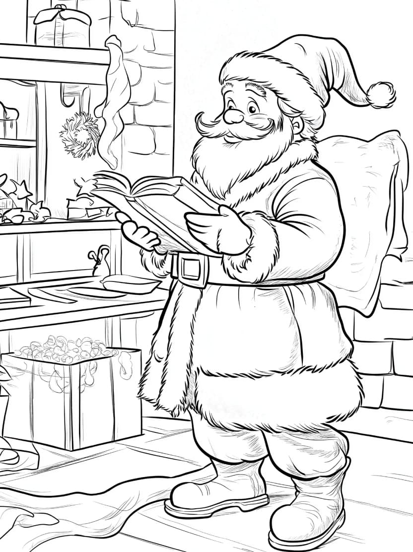 Pere Noel Coloriage Artistique