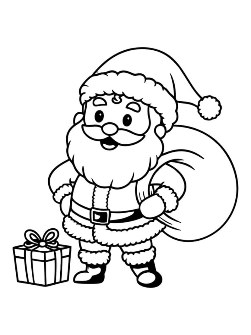 Pere Noel Coloriage Chibi