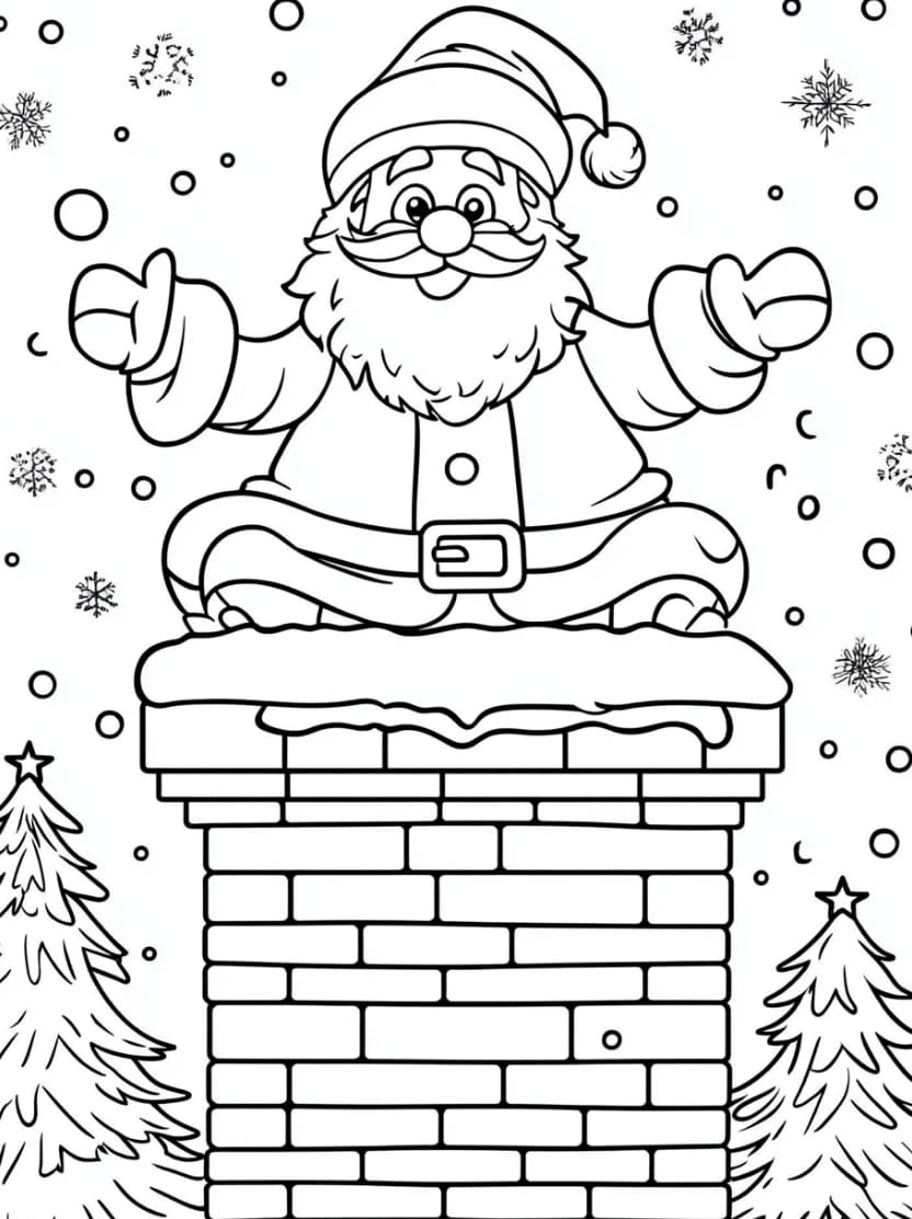 Pere Noel Coloriage Creatif Sans Limites