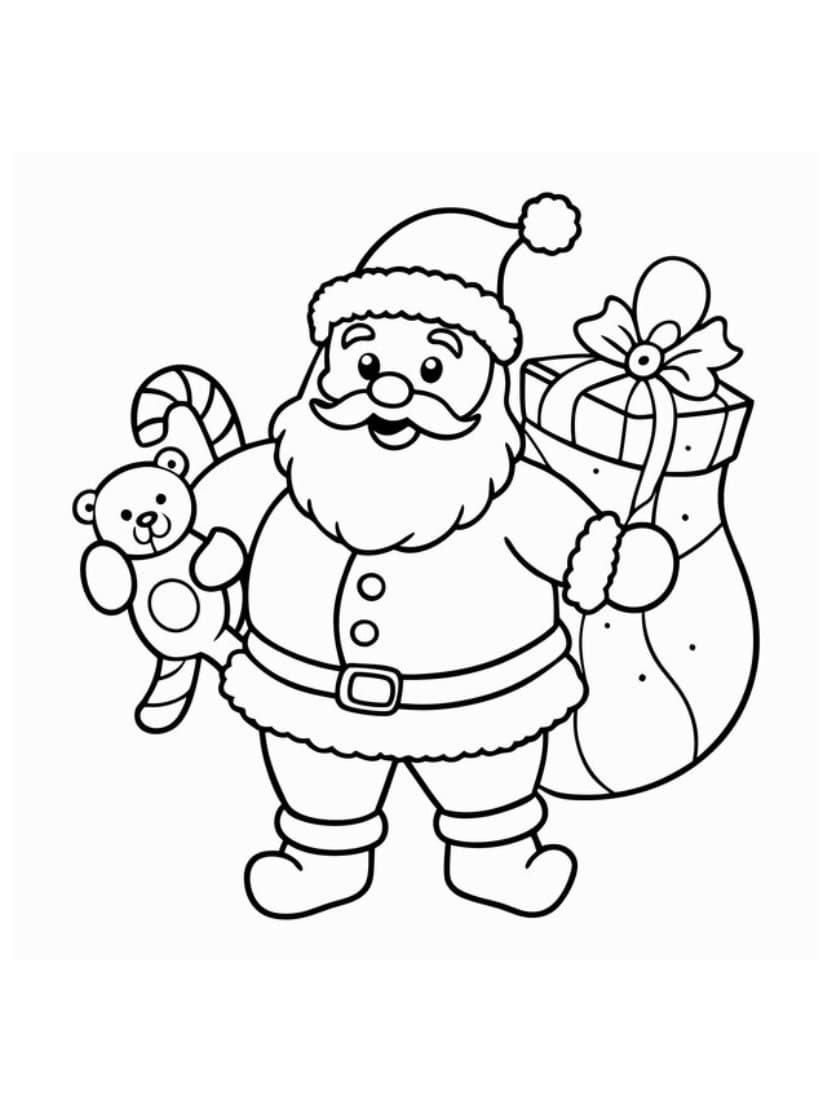 Pere Noel Coloriage Facile