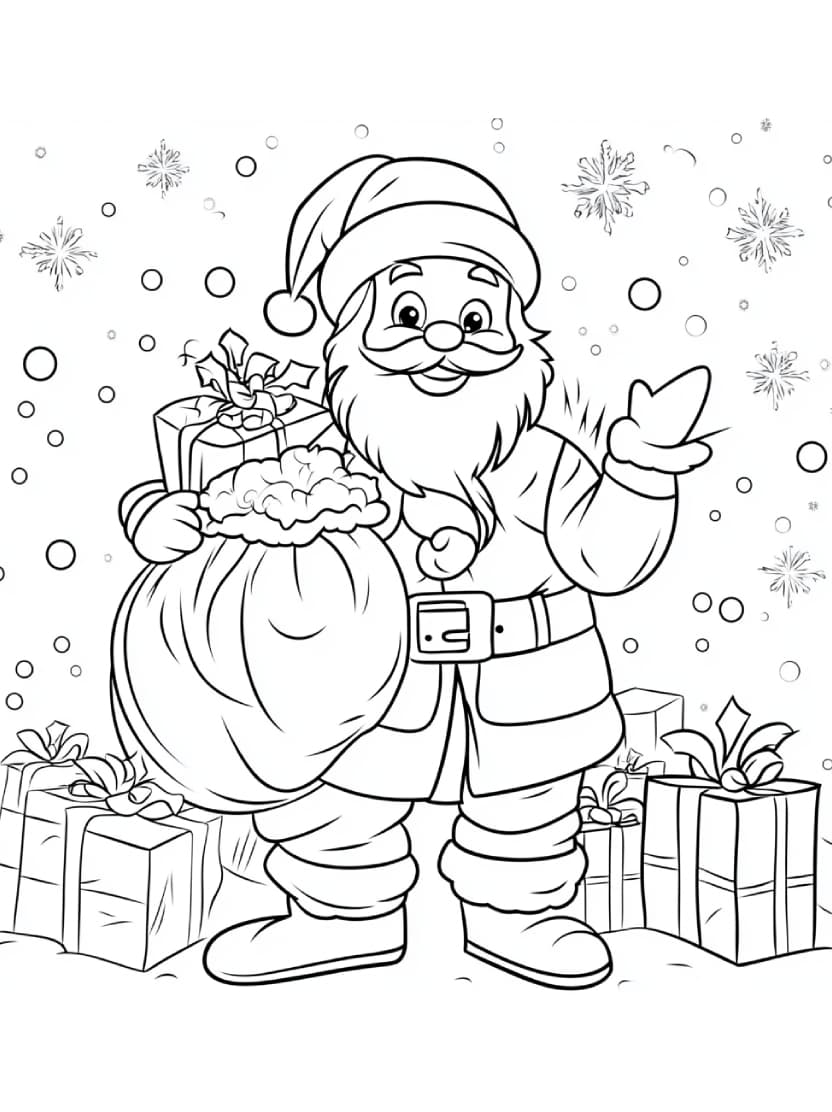 Pere Noel Coloriage Gratuit