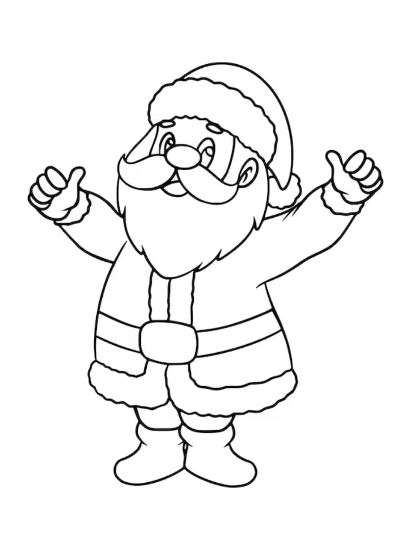 Pere Noel Coloriage Joyeux