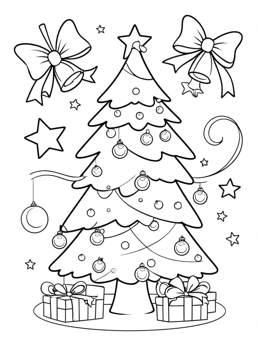 Sapin De Noel Coloriage Facile Pour Enfant