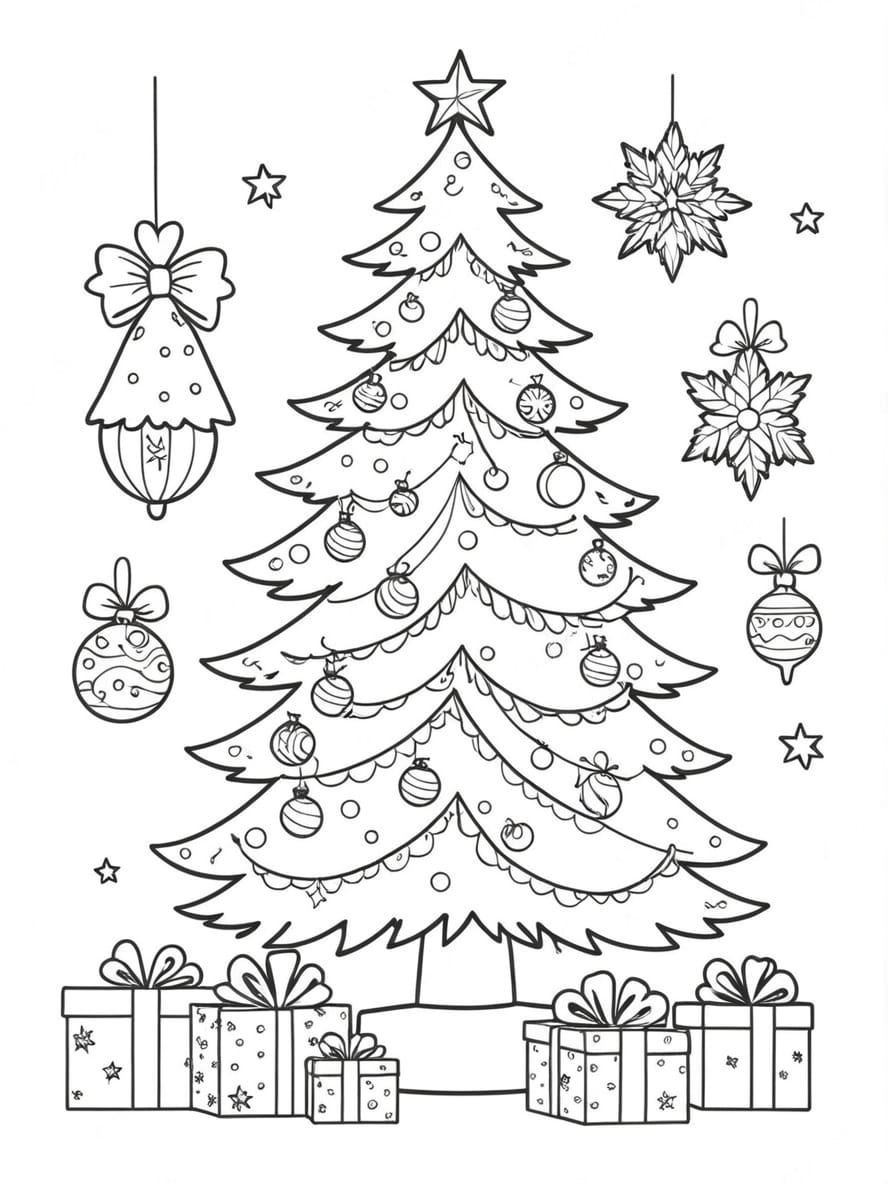 Sapin De Noel Coloriage Gratuit A Imprimer