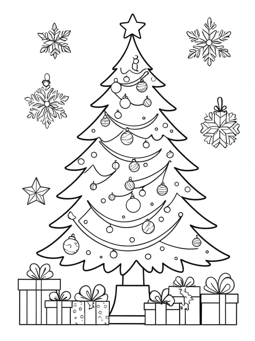 Sapin De Noel Coloriage Gratuit