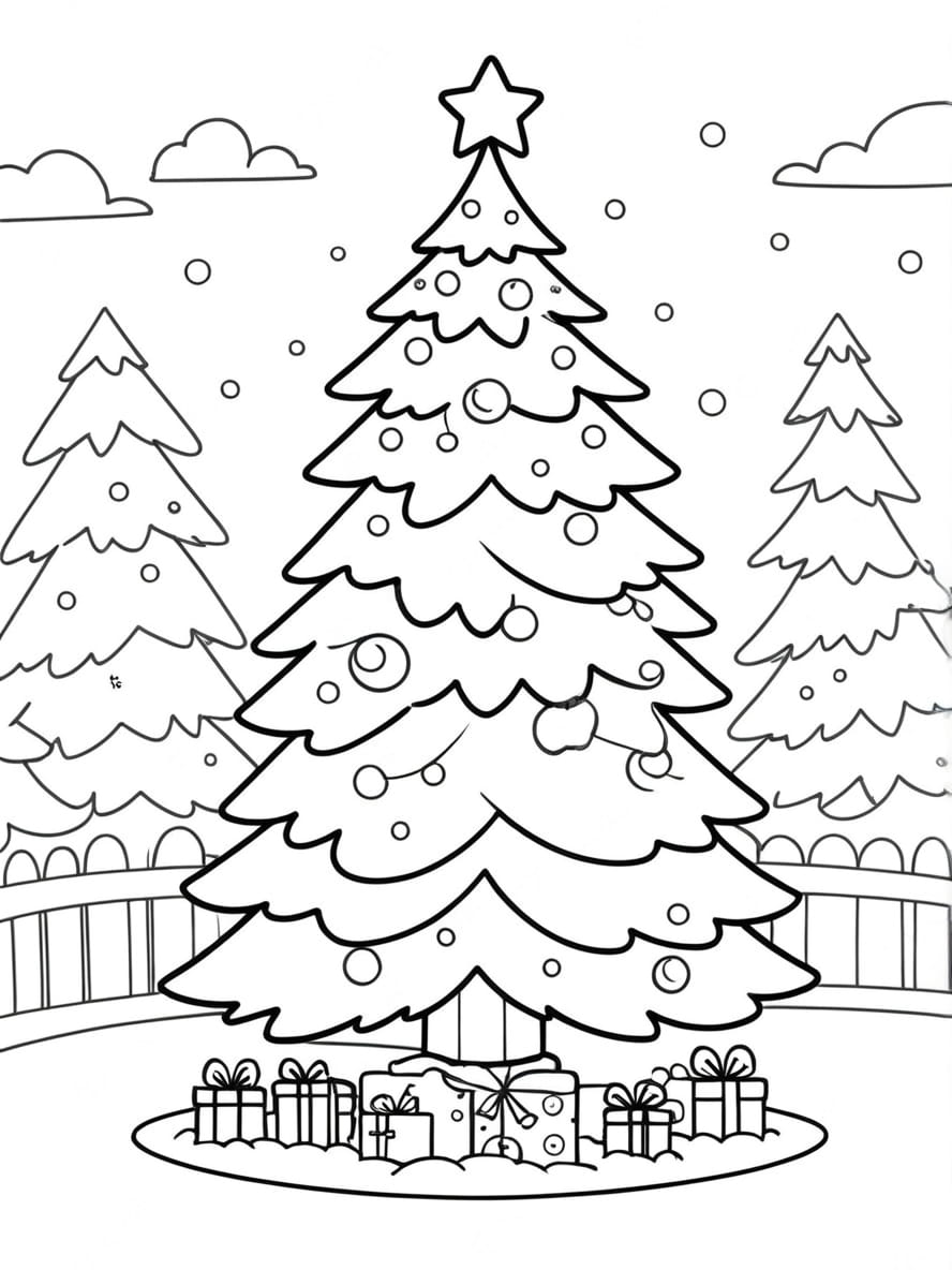 Sapin De Noel Coloriage Pour Enfant Creatif Sans Limite