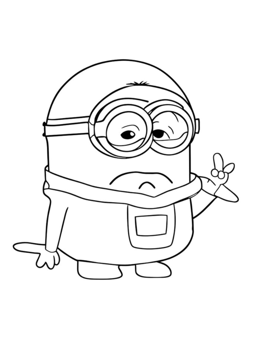 Coloriage Minion Adorable Pour Les Enfants