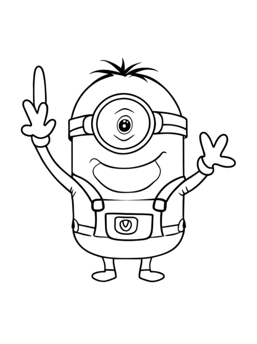 Coloriage Minion Facile A Imprimer Pour Tous