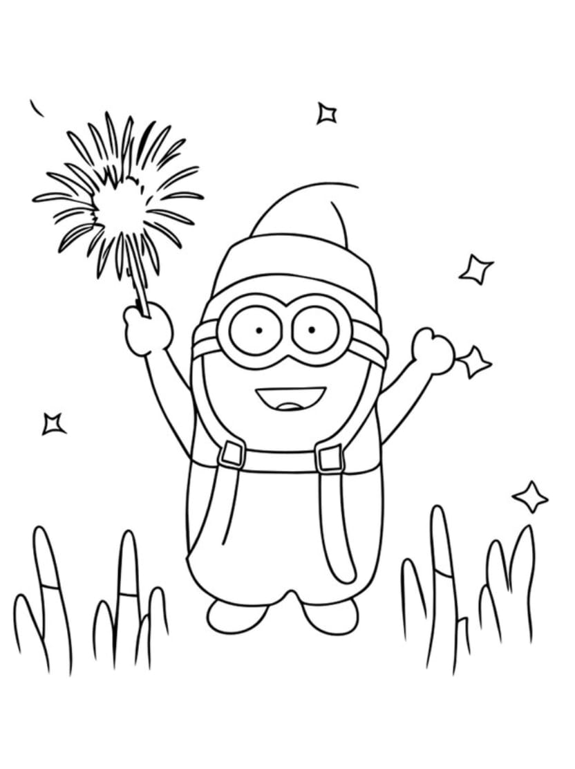 Coloriage Minion Saison Des Fetes A Imprimer