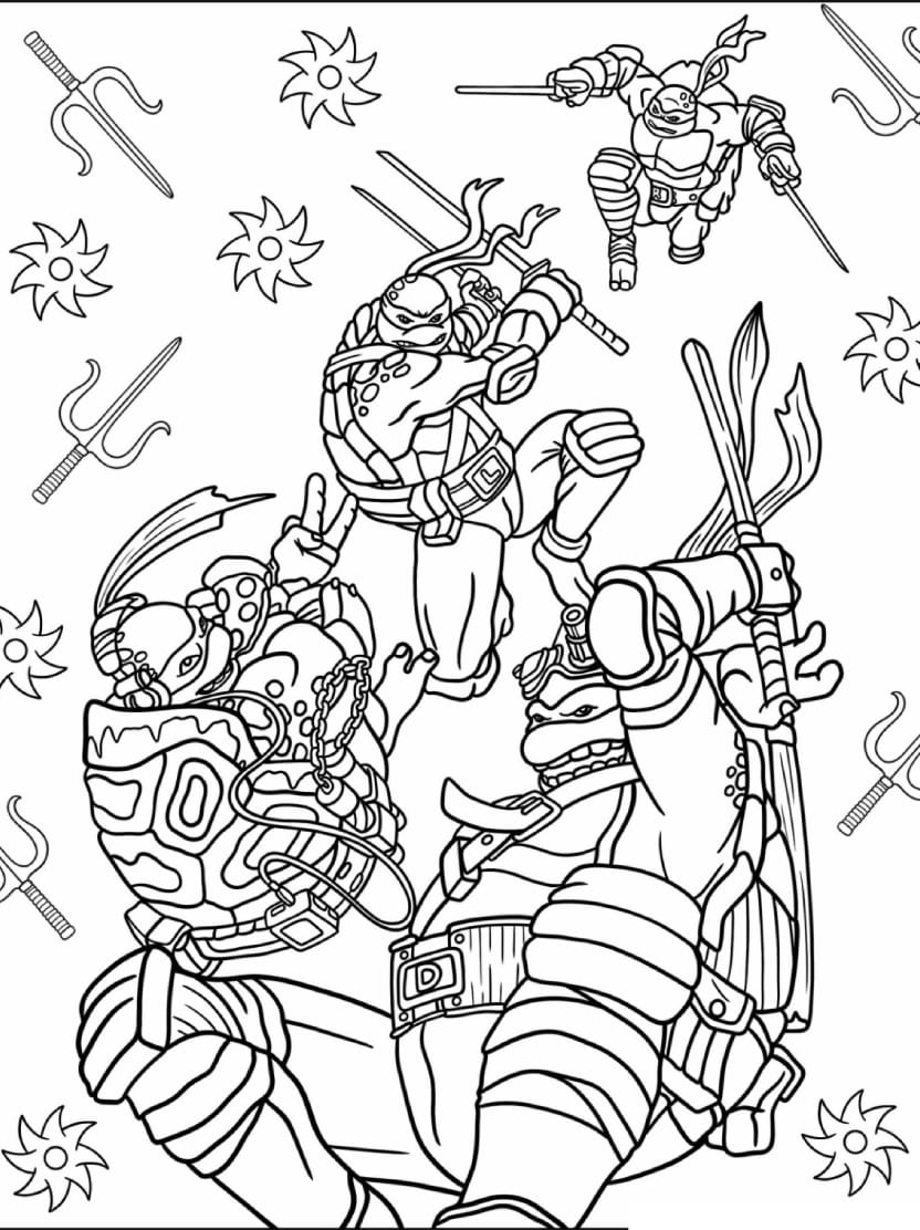 Collection Coloriage Tortue Ninja Charmante