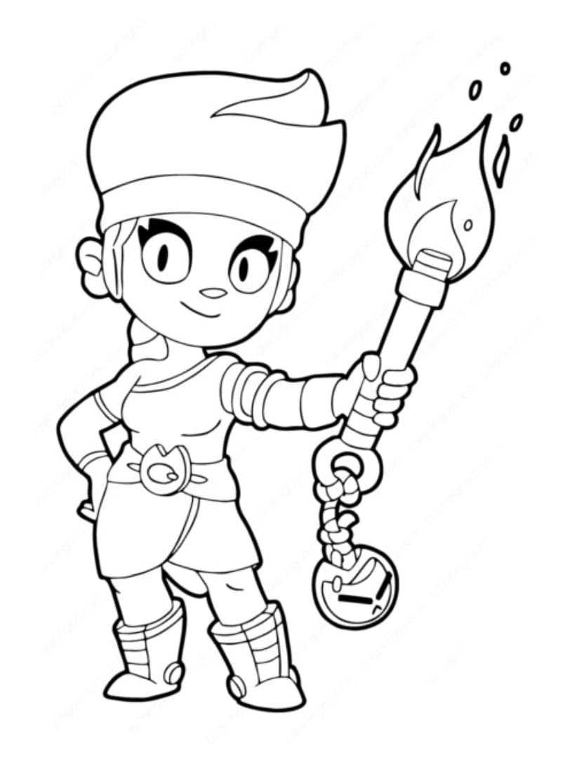 Coloriage Brawl Stars Simplissime Et Drole Pour Les Petits Artistes