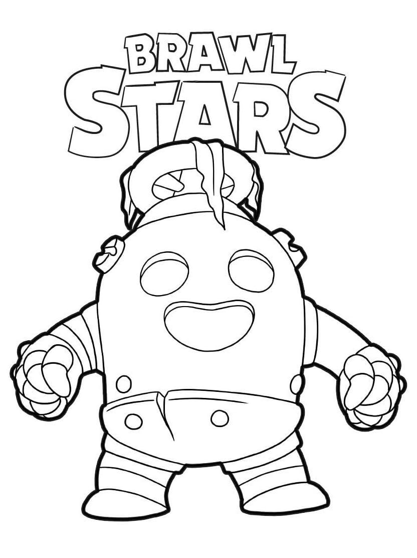 Coloriage Brawl Stars Univers De Jeux Pour Un Dessin Plein De Force