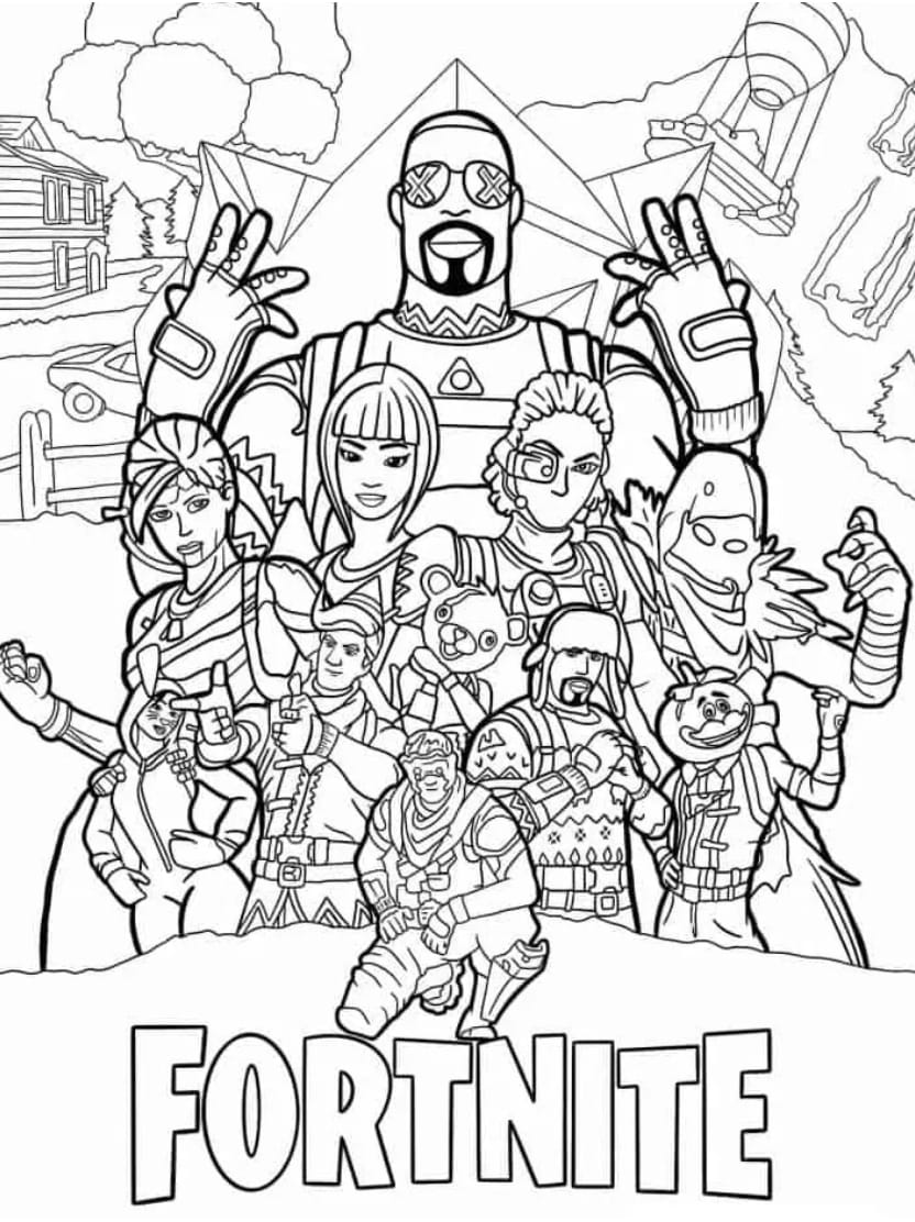 Coloriage Fortnite Designs Varies Et Colores