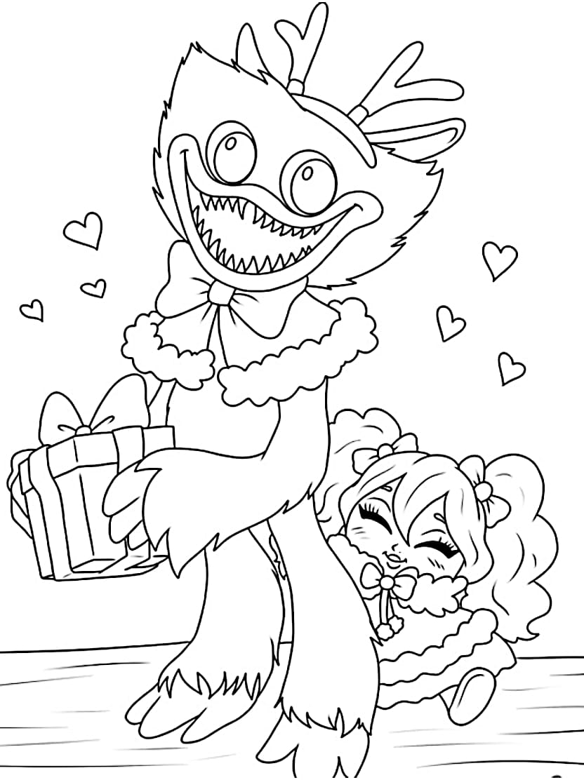 Coloriage Huggy Wuggy Plein De Rire Et De Sourires Pour Les Enfants