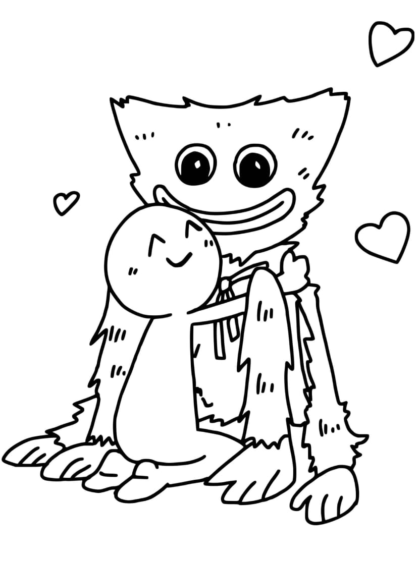 Coloriage Huggy Wuggy Pour Les Amateurs De Personnages Mignons