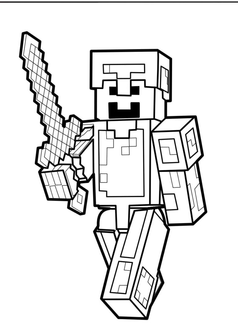 Coloriage Minecraft et ses Créatures - Coloriageenfants.com