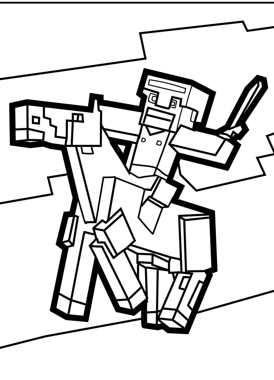 Coloriage Minecraft Divertissant Et Creatif