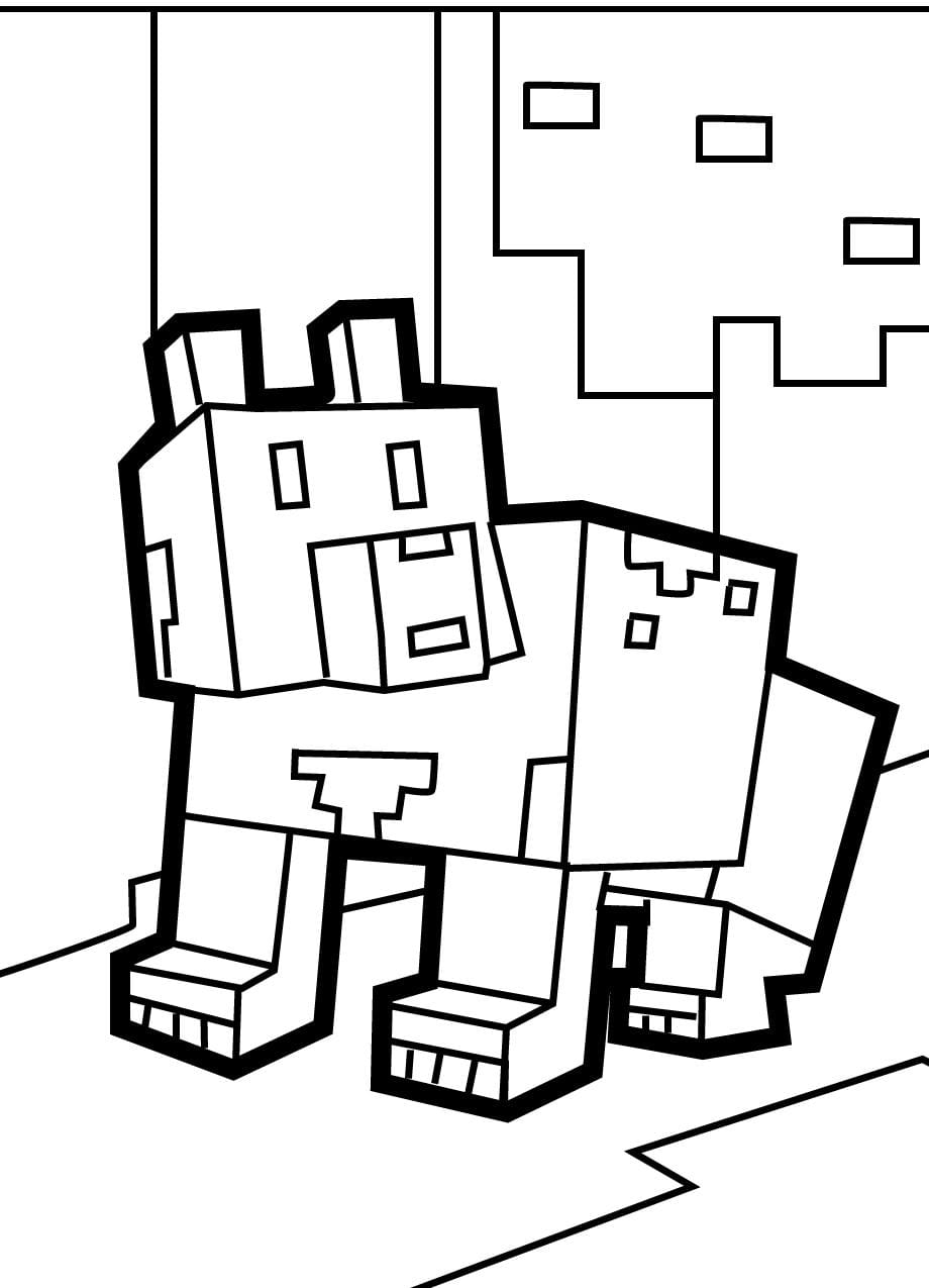 Coloriage Minecraft Facile Avec Des Dessins Mignons