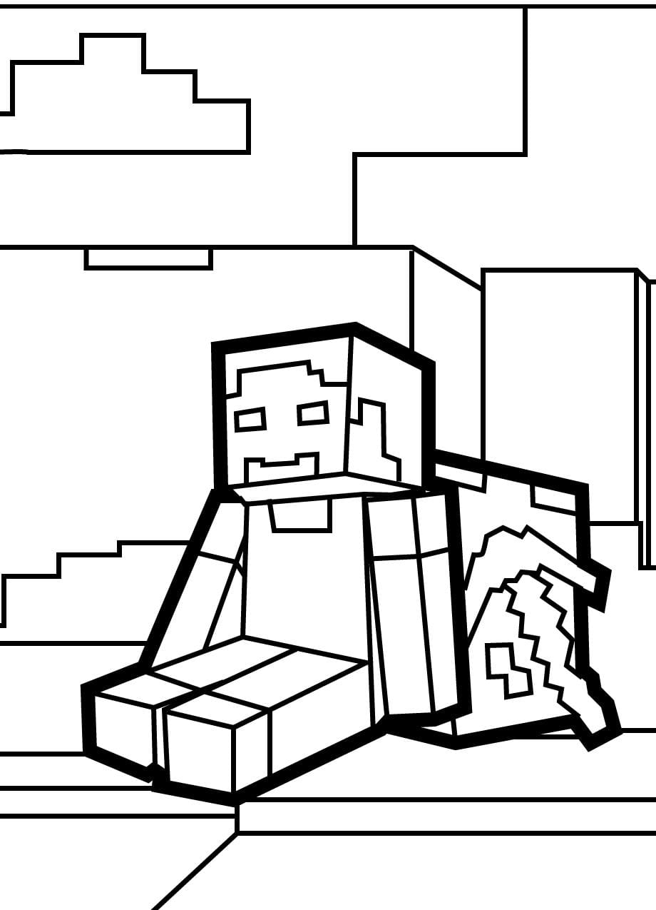 Coloriage Minecraft Mignon Pour Les Enfants