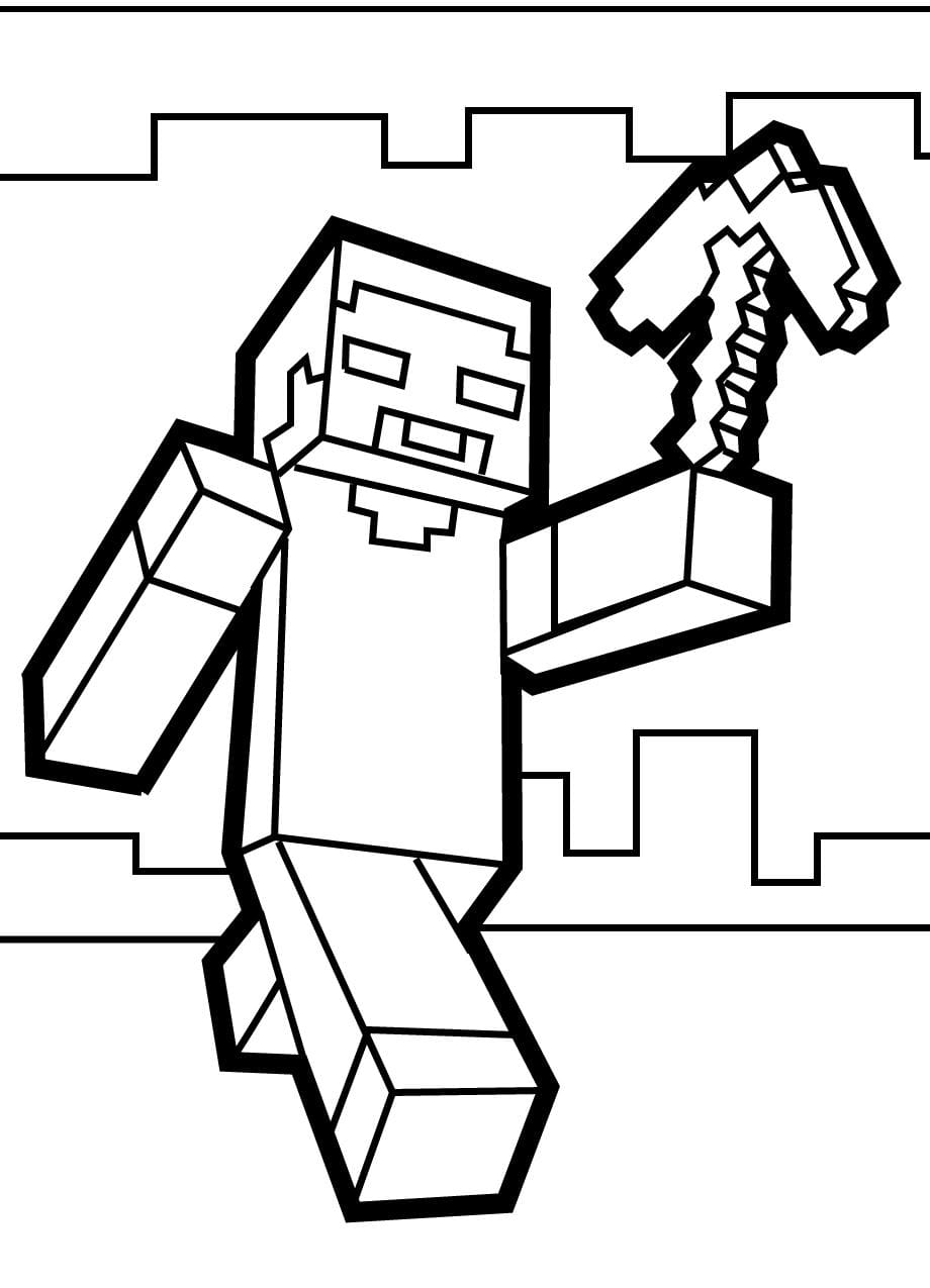 Coloriage Minecraft Simple Et Vivant