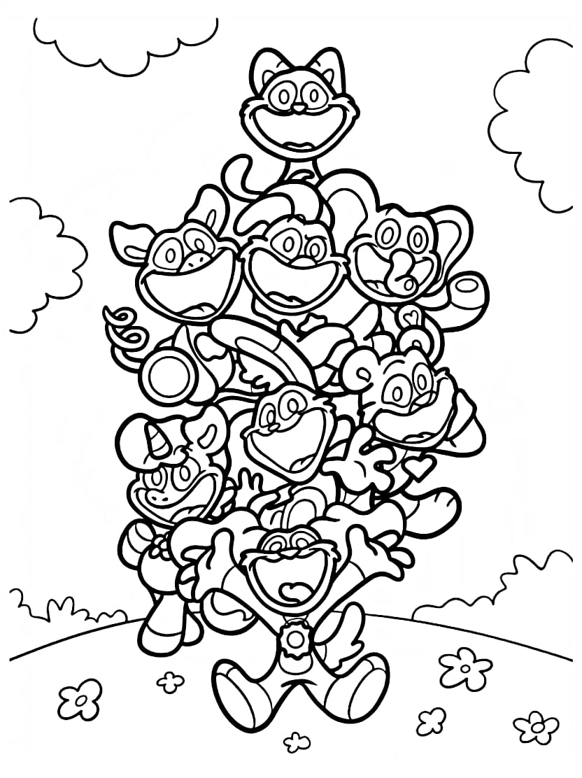 Coloriage Poppy Playtime Plein De Couleurs Pour Enfants Creatifs