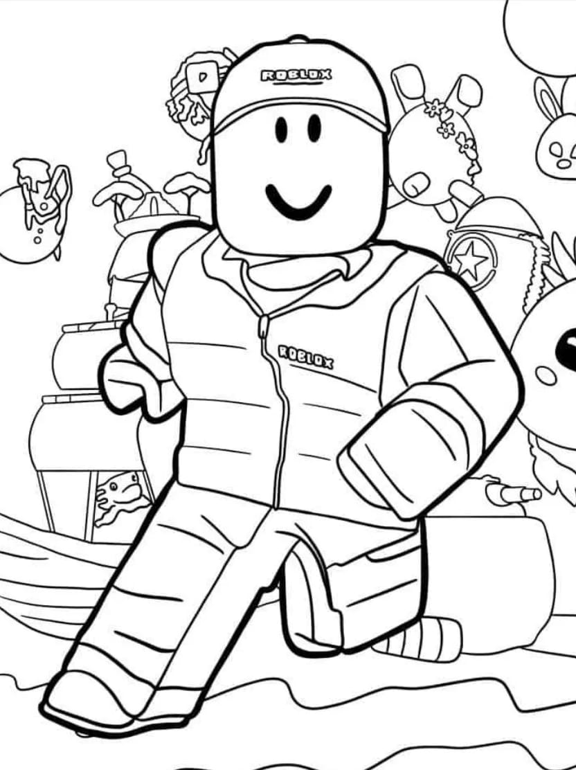 Coloriage Roblox Heros De Jeux Video A Colorier