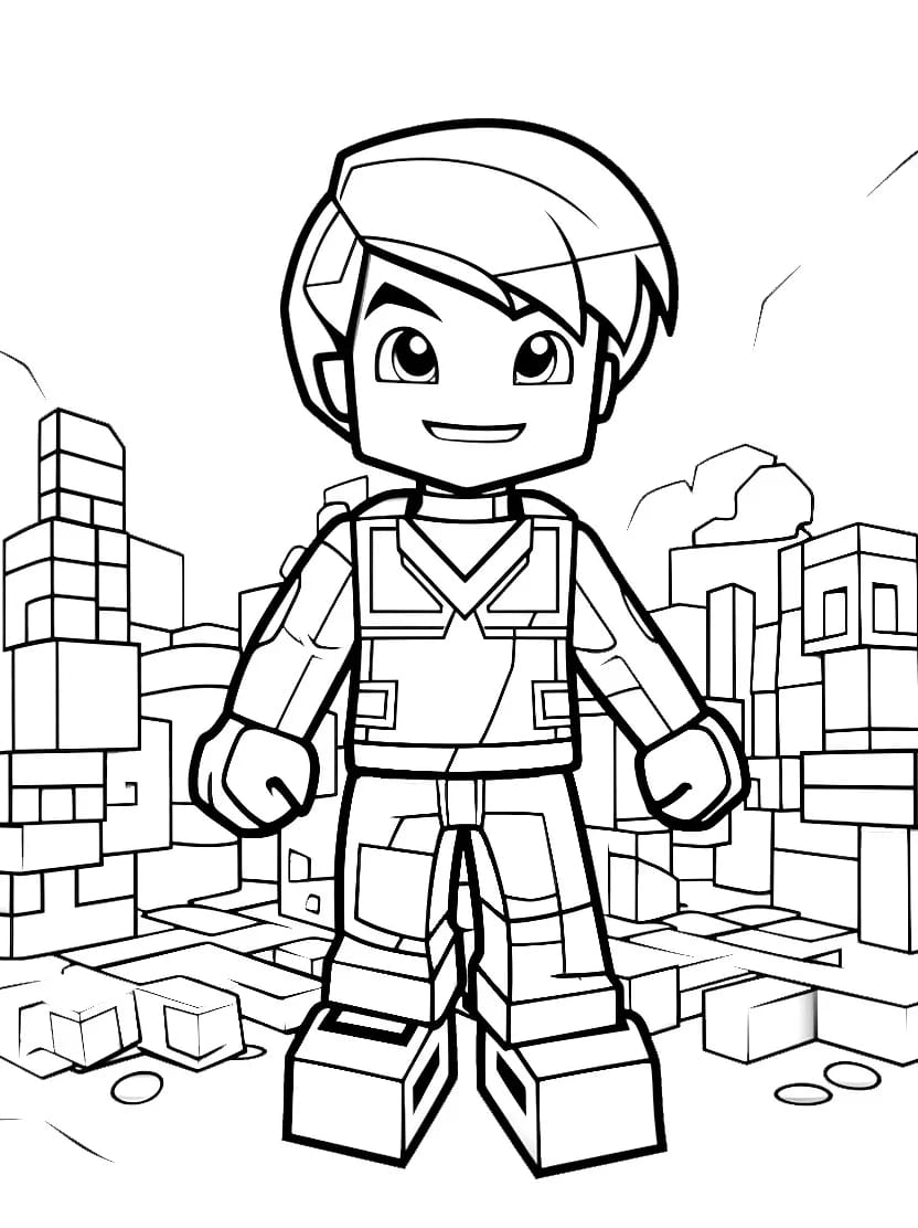 Coloriage Roblox Univers Virtuel A Personnaliser