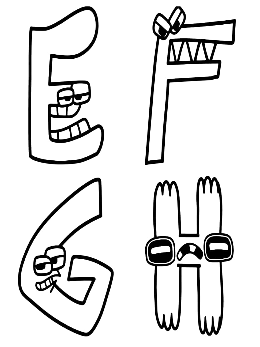 Coloriage Alphabet Dans Un Style Pour Petits