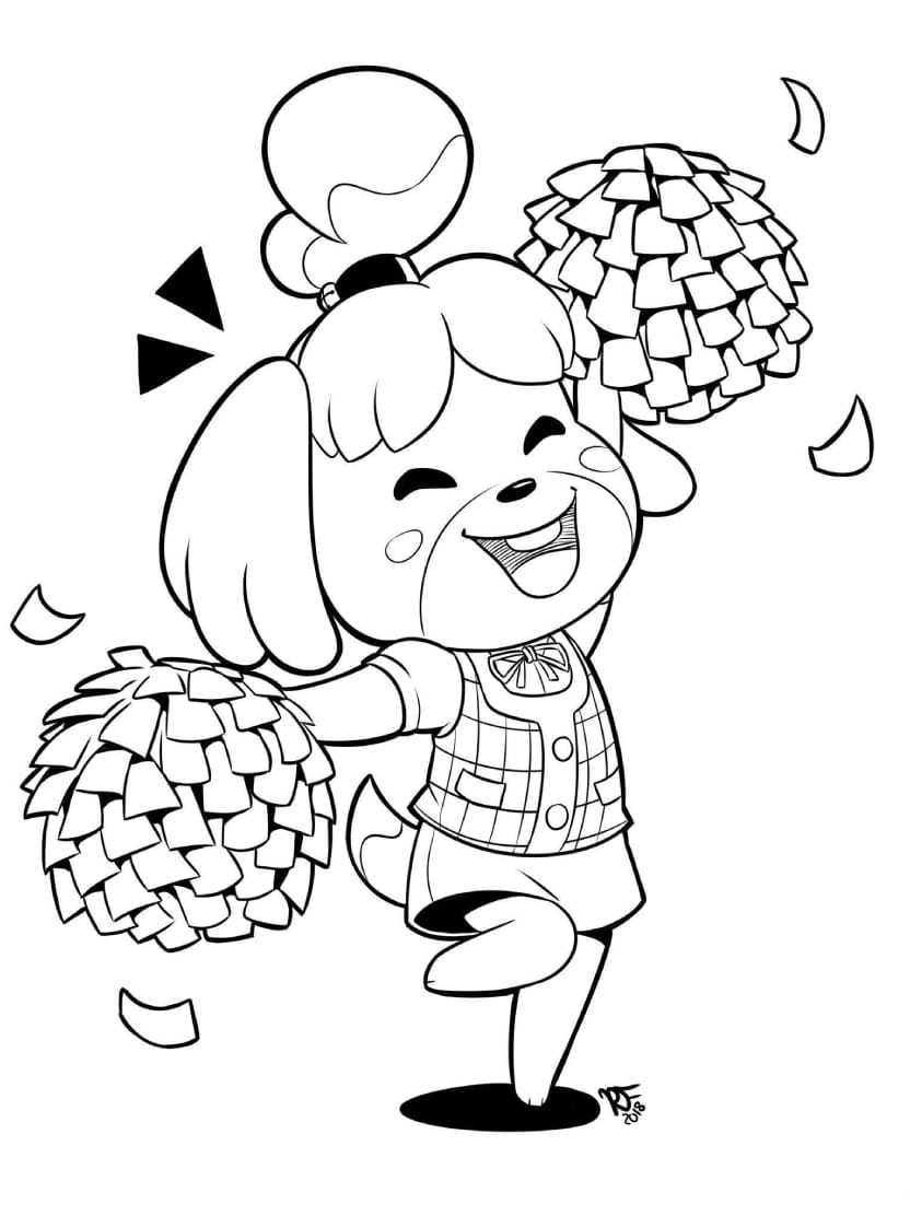 Coloriage Animal Crossing Amusant