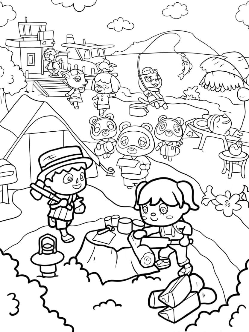 Coloriage Animal Crossing Creatif