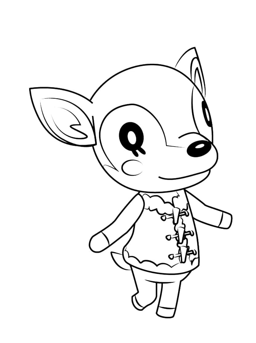 Coloriage Animal Crossing Facile