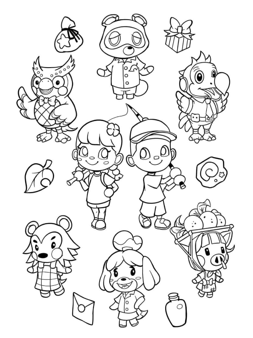 Coloriage Animal Crossing Mignon Pour Enfants