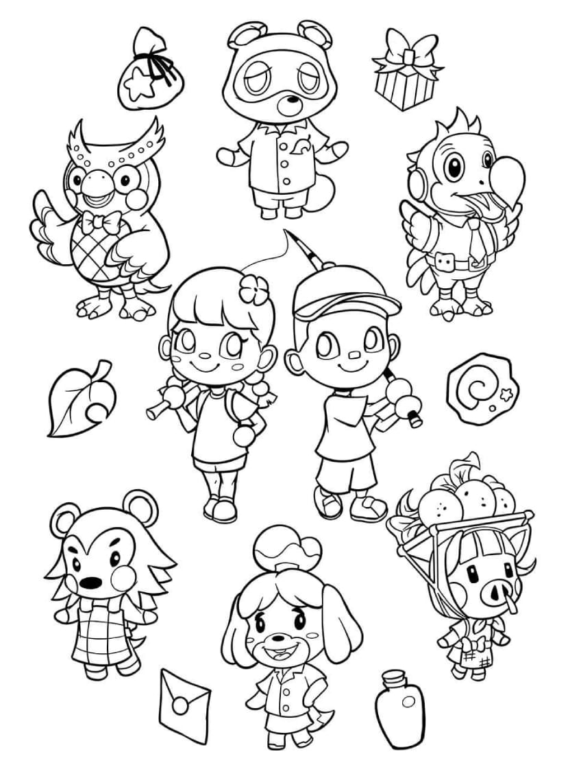 Coloriage Animal Crossing Mignon