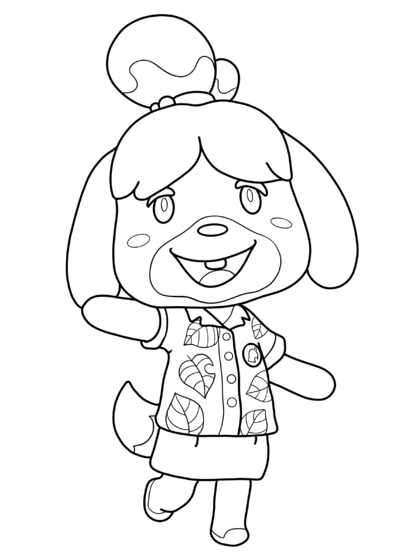 Coloriage Animal Crossing Simple Gratuit