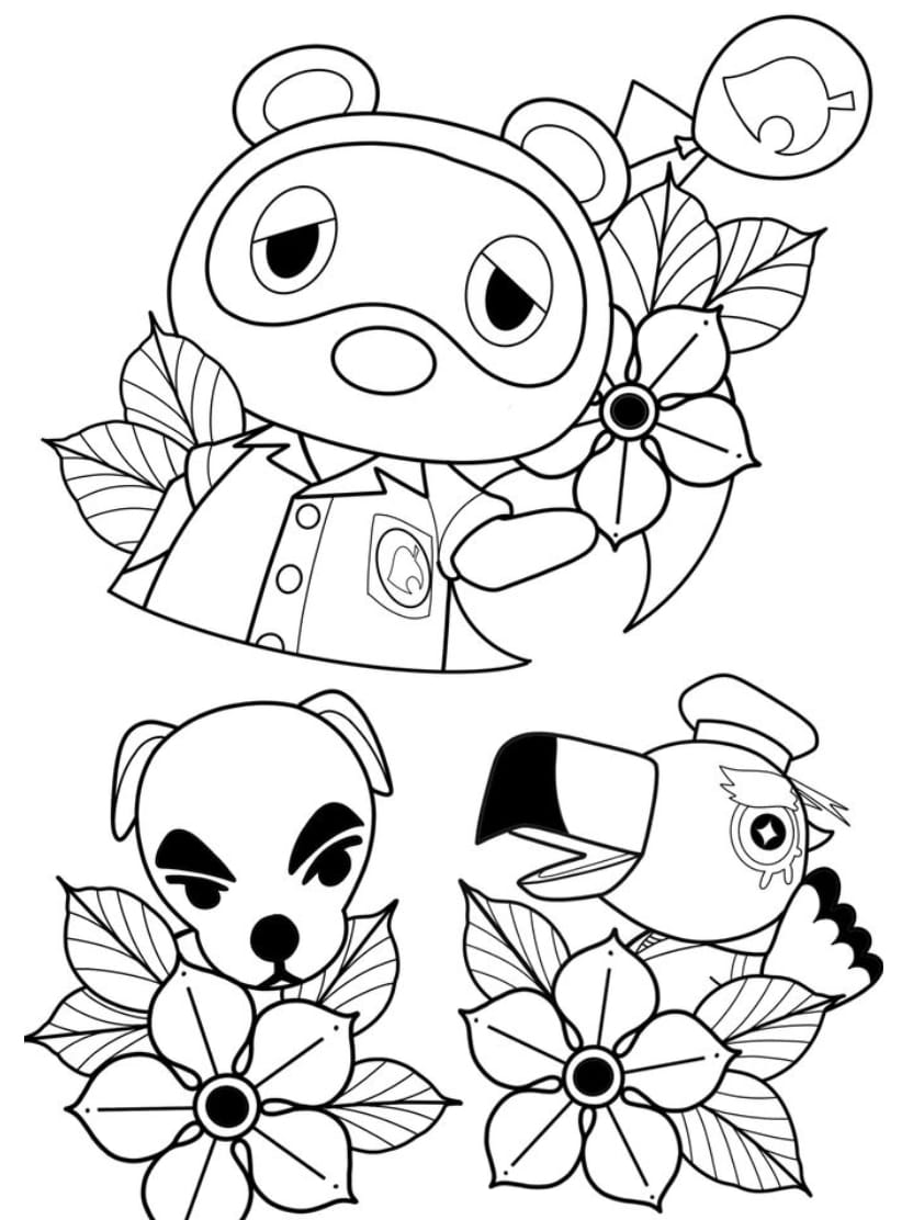 Coloriage Animal Crossing Unique