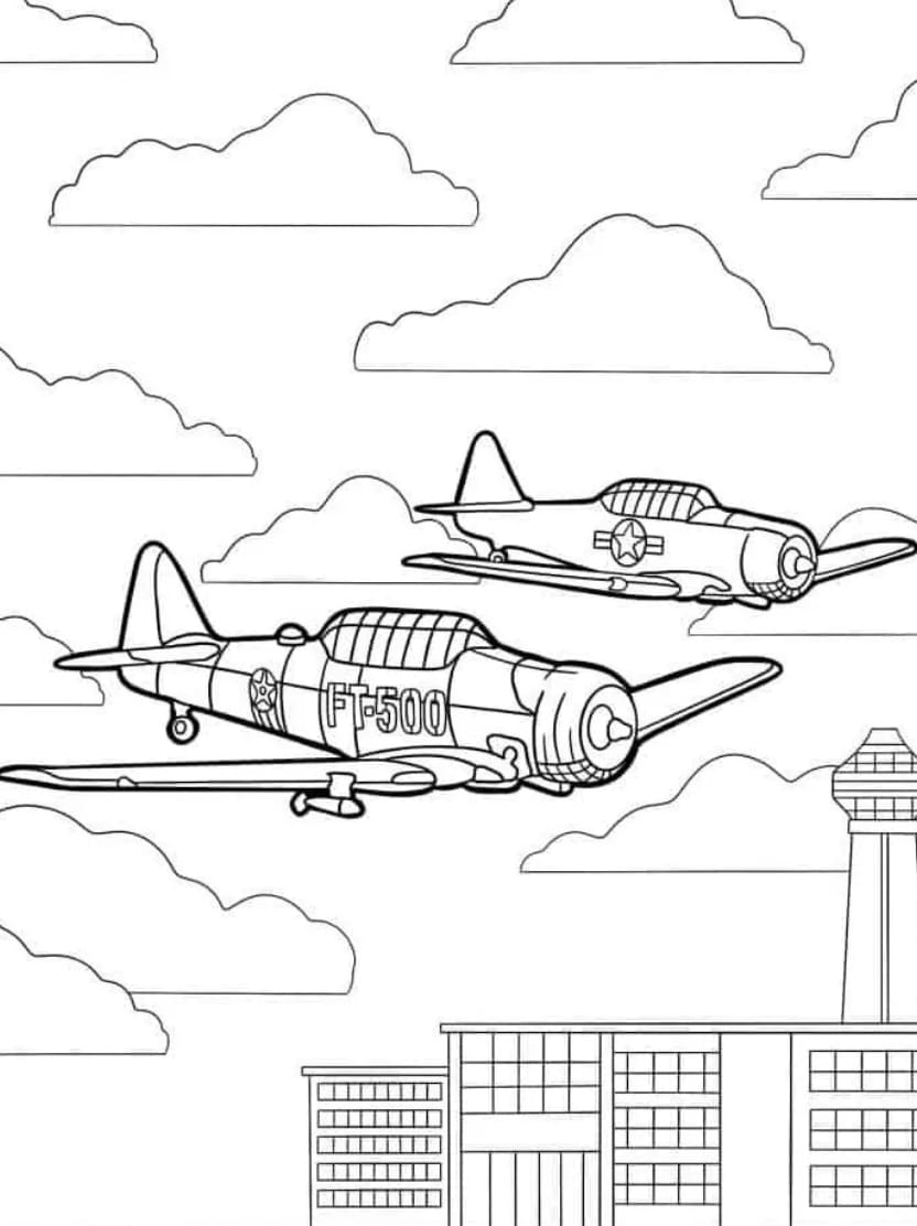 Coloriage Avion