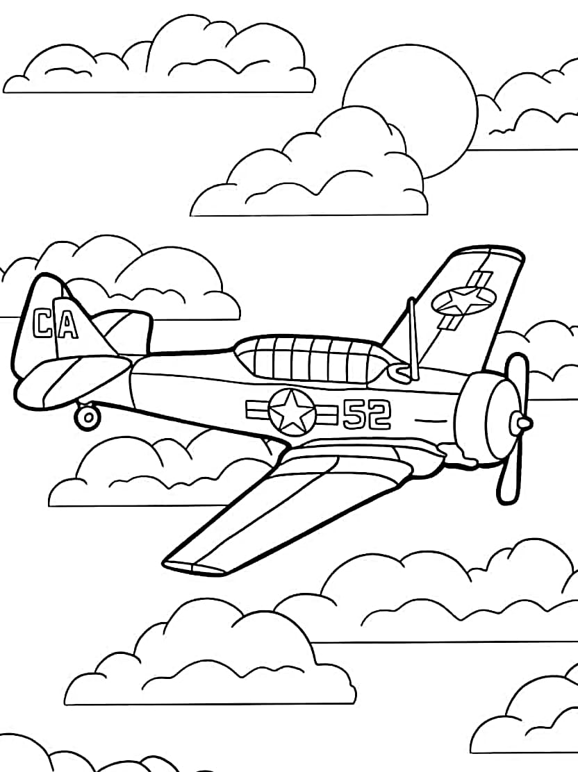 Coloriage Avion A Colorier Pour Une Activite Creative