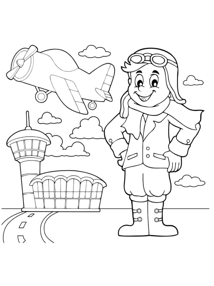 Coloriage Avion De Transport Pour Les Enfants Explorateurs