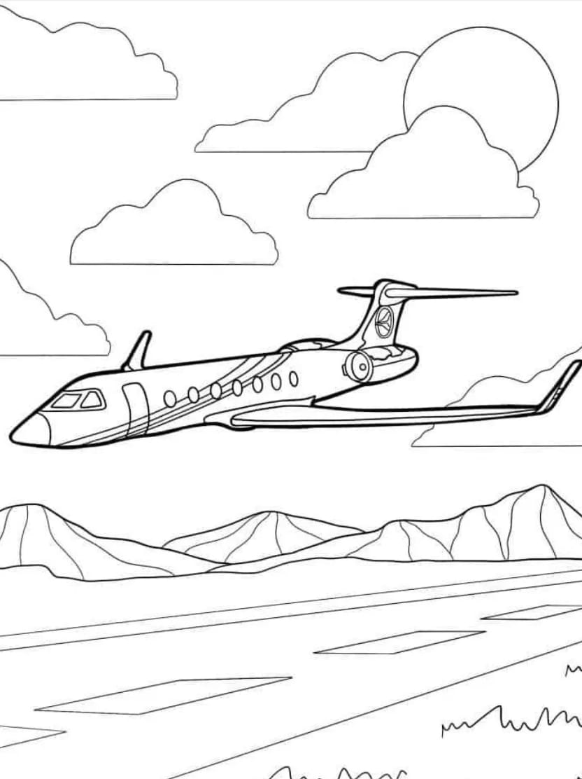 Coloriage Avion Sportif Pour Les Petits Conducteurs D Air