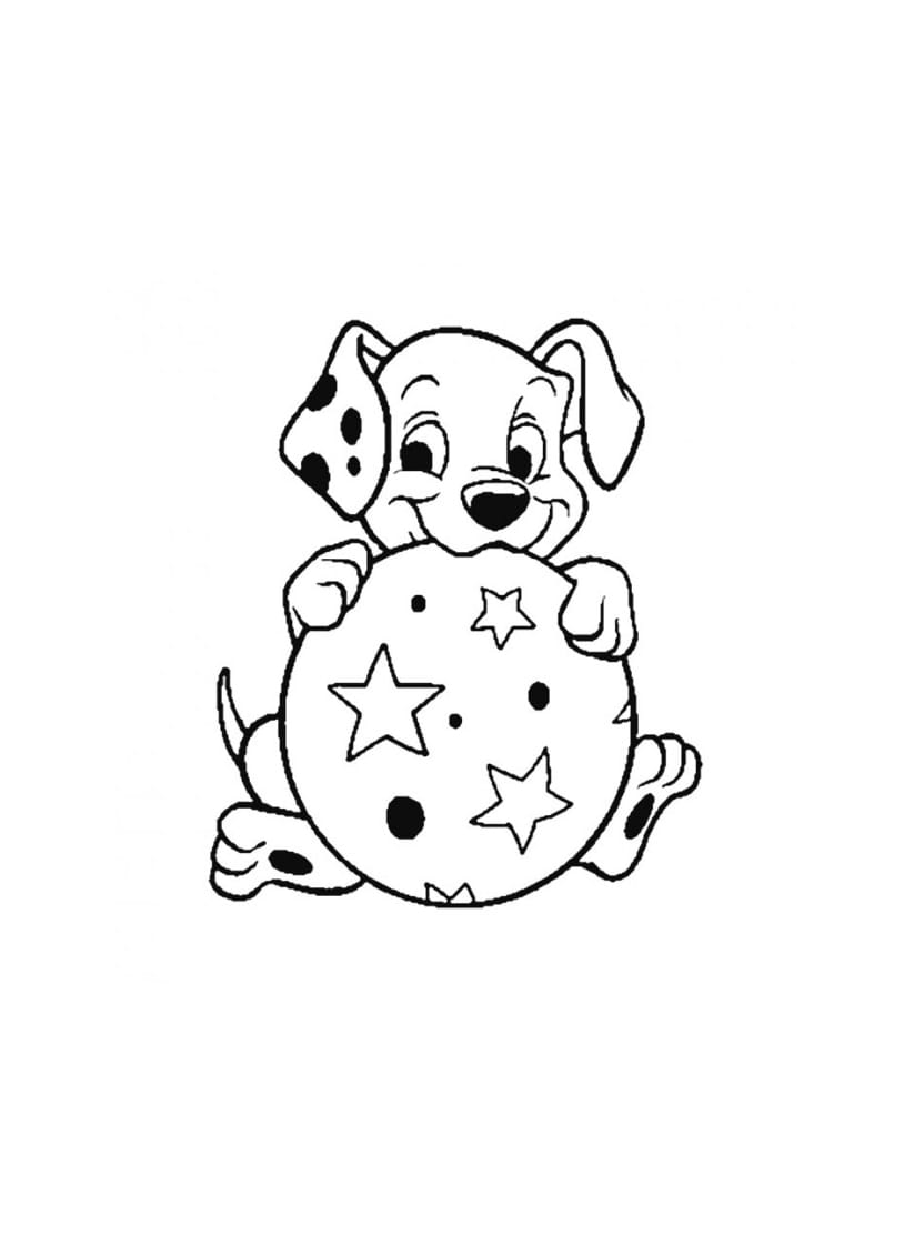 Coloriage Ballon Et Chien