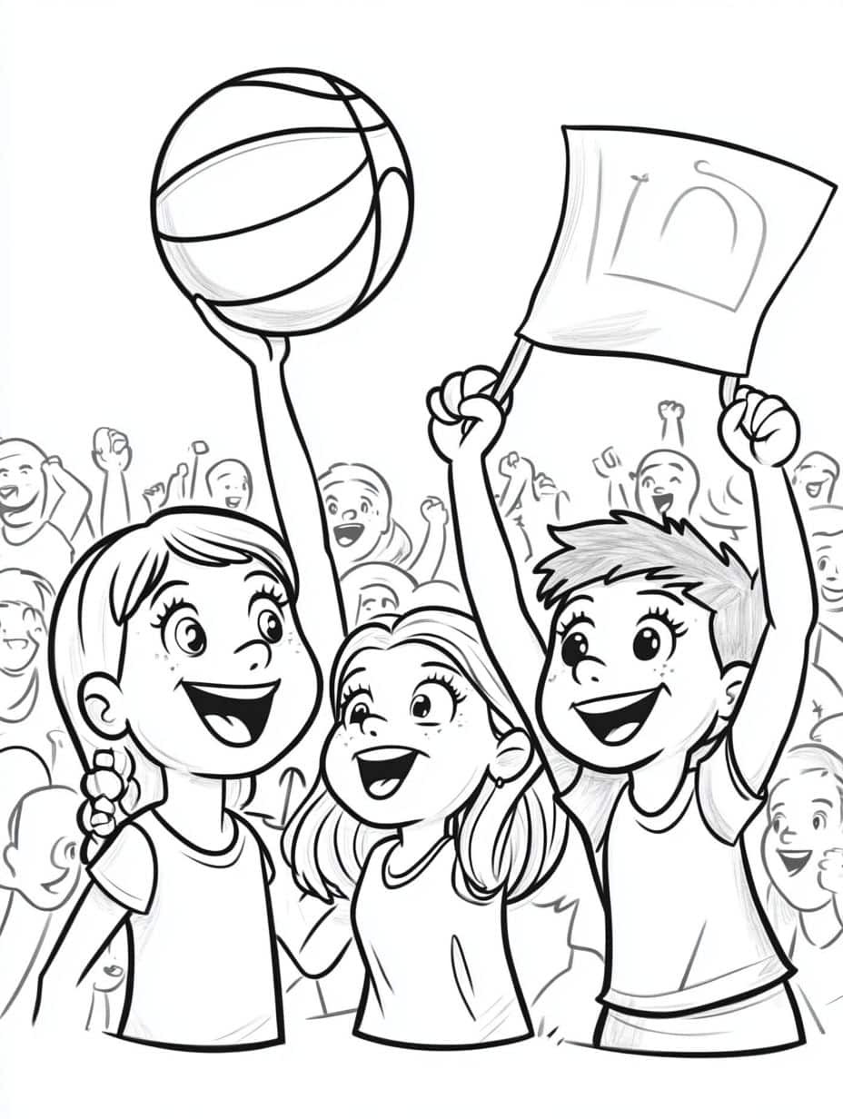 Coloriage Basket Des Passes Rapides En Couleurs