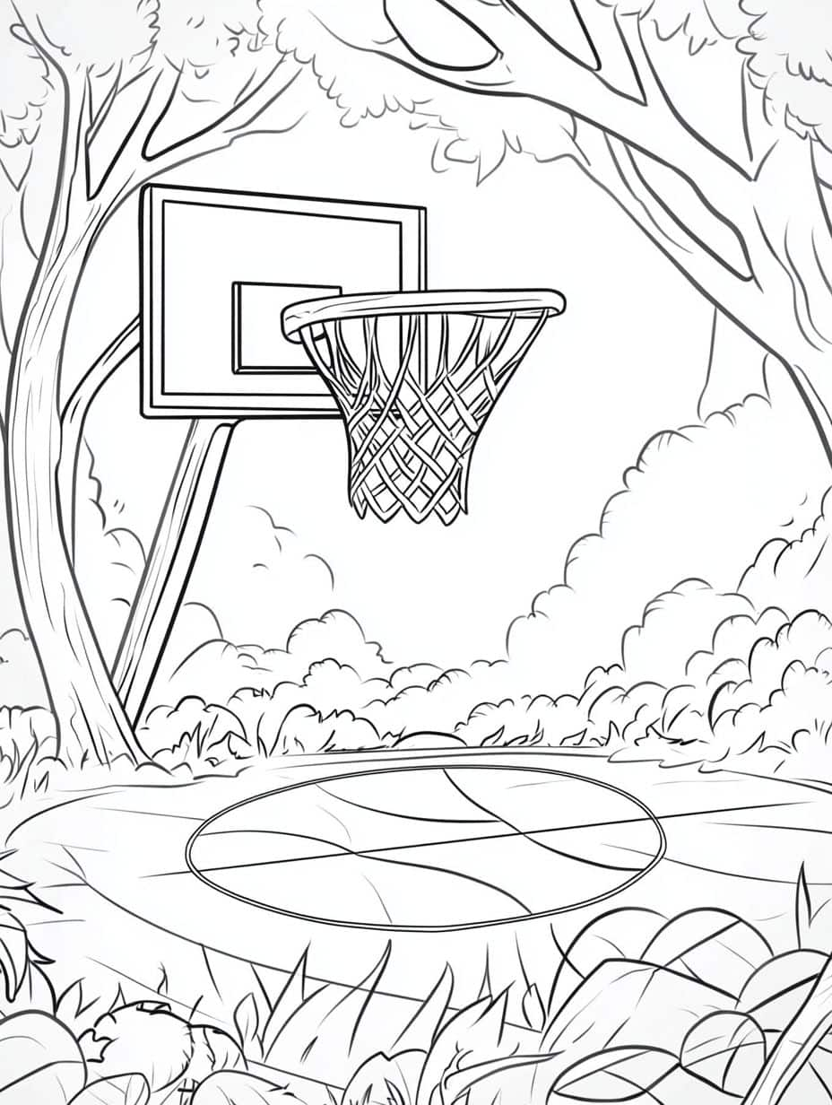 Coloriage Basket Dessin D Un Joueur De Basket En Action