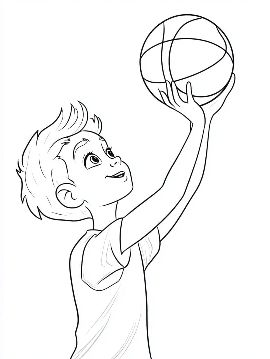 Coloriage Basket Pour Adorer Le Basket Ball En Couleurs