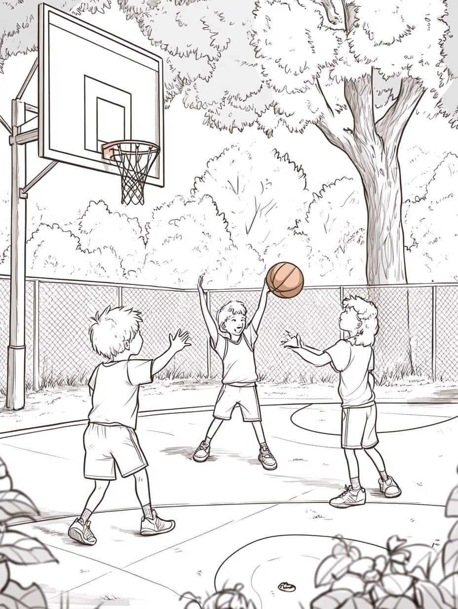 Coloriage Basket Pour Ceux Qui Aiment Le Basketball