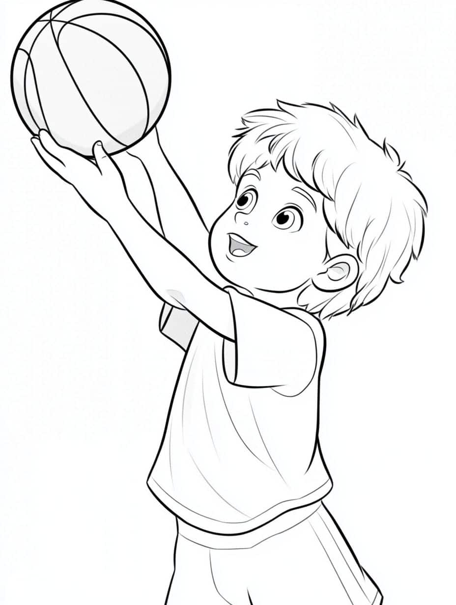 Coloriage Basket Un Design Creatif Pour Les Joueurs