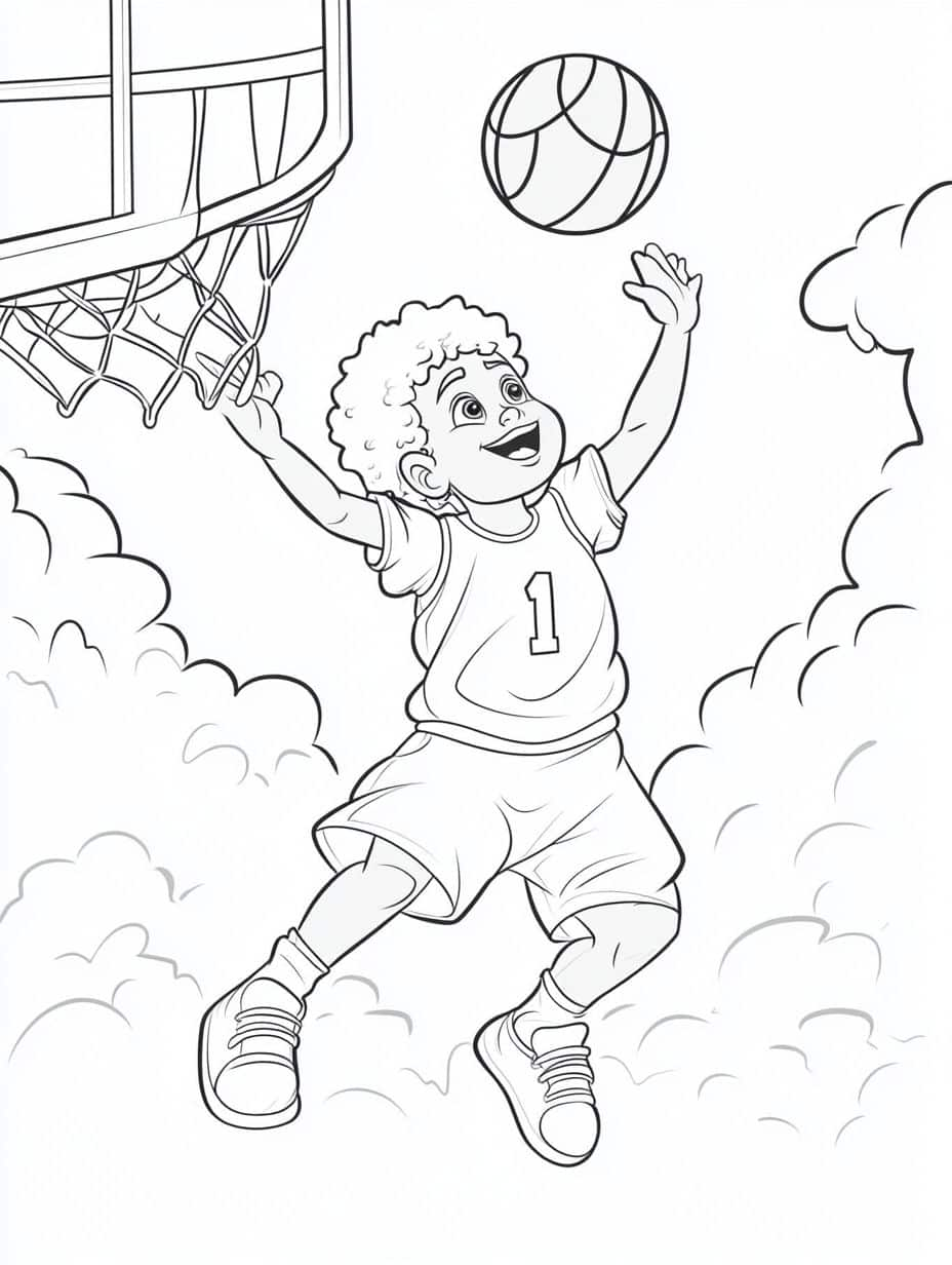 Coloriage Basket Un Univers Sportif Pour Les Enfants